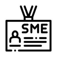Sme Worker Badge With Photo Icon Thin Line Vector
