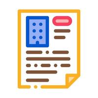 Document Page Icon Vector Outline Illustration