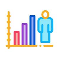 Man Rising Rates Icon Vector Outline Illustration