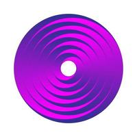 3d degradado ondulado op art espiral vórtice círculo logo vector plantilla. remolino circular de ilusión óptica rosa y púrpura. diseño de rayas curvas concéntricas.