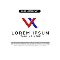 Letter logo VX or XV monogram style simple and modern design suitable for your business and company vector