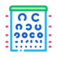 Eyes Ophthalmic Test Chart Icon Thin Line Vector