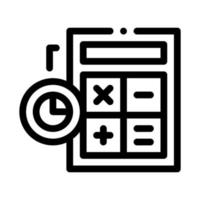 Calculator For Statistician Icon Thin Line Vector