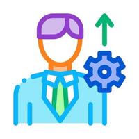 Human Productivity Growth Icon Thin Line Vector