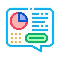 Statistician Report Spoken Icon Thin Line Vector