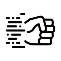 Fast Fist Hit Icon Vector Outline Illustration