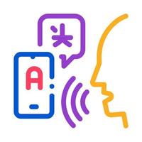 Voice Interpreter Translator Icon Thin Line Vector