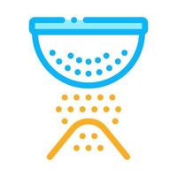 Sifting Flour Preparation Icon Thin Line Vector