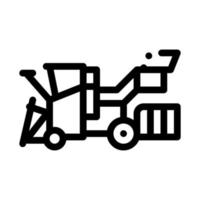 Harvester Machine Icon Vector Outline Illustration