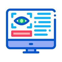 Optometry Online Information Icon Thin Line Vector