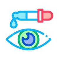 Eye Medicine Dropper Pipette Icon Thin Line Vector