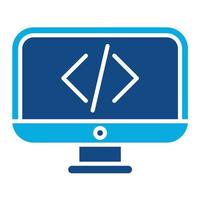 Programmer Glyph Two Color Icon vector