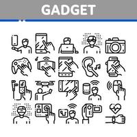 conjunto de iconos de colección de gadgets y dispositivos vector