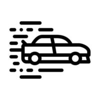 ilustración de contorno de vector de icono de alta velocidad de coche