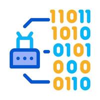 Binary Code Icon Vector Outline Illustration