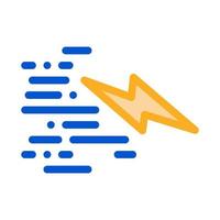 Lightning Speed Icon Vector Outline Illustration