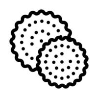 Cookies Breakfast Snack Icon Thin Line Vector