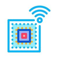 Microchip Icon Vector Outline Illustration