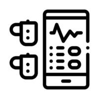 Monitoring Device Hearing Icon Vector Outline Illustration