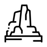 Mountain Skyscrapers Icon Vector Outline Illustration