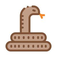 Desert Snake Icon Vector Outline Illustration