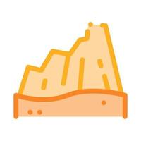 Desert Mountain Icon Vector Outline Illustration