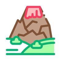 ilustración de contorno de vector de icono de concepto de montaña