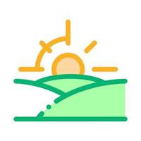 Sunset Icon Vector Outline Illustration