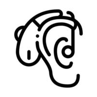 Hearing Aid Icon Vector Outline Illustration