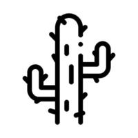 Cactus Icon Vector Outline Illustration