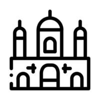 Islamic Building Icon Vector Outline Illustration