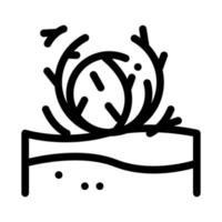 ilustración de contorno de vector de icono de planta rodadora