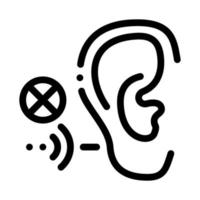 Hearing Impairment Icon Vector Outline Illustration