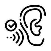 Good Hearing Perception Icon Vector Outline Illustration