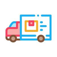 Courier Truck Icon Vector Outline Illustration