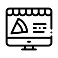Pizza Site Order Icon Vector Outline Illustration