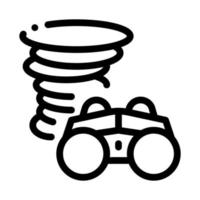 Binocular Tornado Icon Vector Outline Illustration