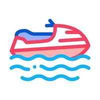 Powerboat Icon Vector Outline Illustration