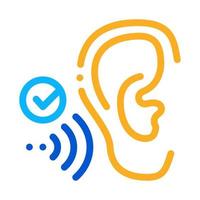 Good Hearing Perception Icon Vector Outline Illustration