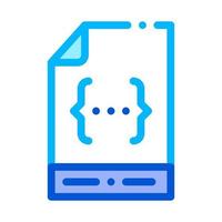 Coding File Document System Vector Thin Line Icon