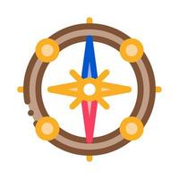 Vintage Compass Icon Vector Outline Illustration