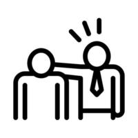 Man Pat Shoulder Icon Vector Outline Illustration