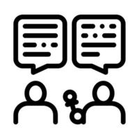 Interview Discuss Icon Vector Outline Illustration