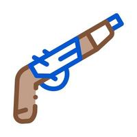 Gun Pistol Icon Vector Outline Illustration