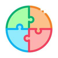 Swot Puzzle Icon Vector Outline Illustration