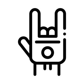 ilustración de contorno de vector de icono de gesto de mano