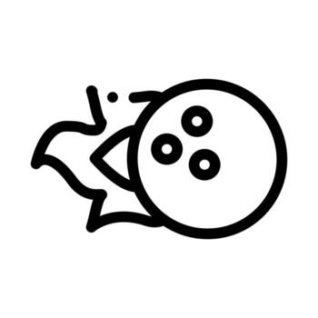 ilustración de contorno de vector de icono de bola ardiente