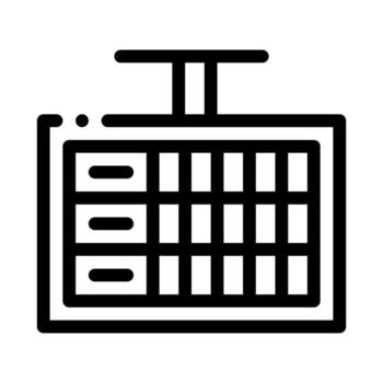 ilustración de contorno de vector de icono de marcador de juego