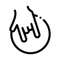 ilustración de contorno de vector de icono de bola de sujeción de mano