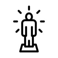 Human Sparkle Icon Vector Outline Illustration